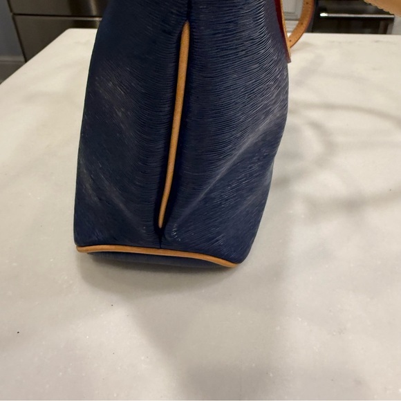 Dooney & Bourke Saffiano Leather Cross-body Satchel Bag Navy Blue NWOT - Picture 6 of 16